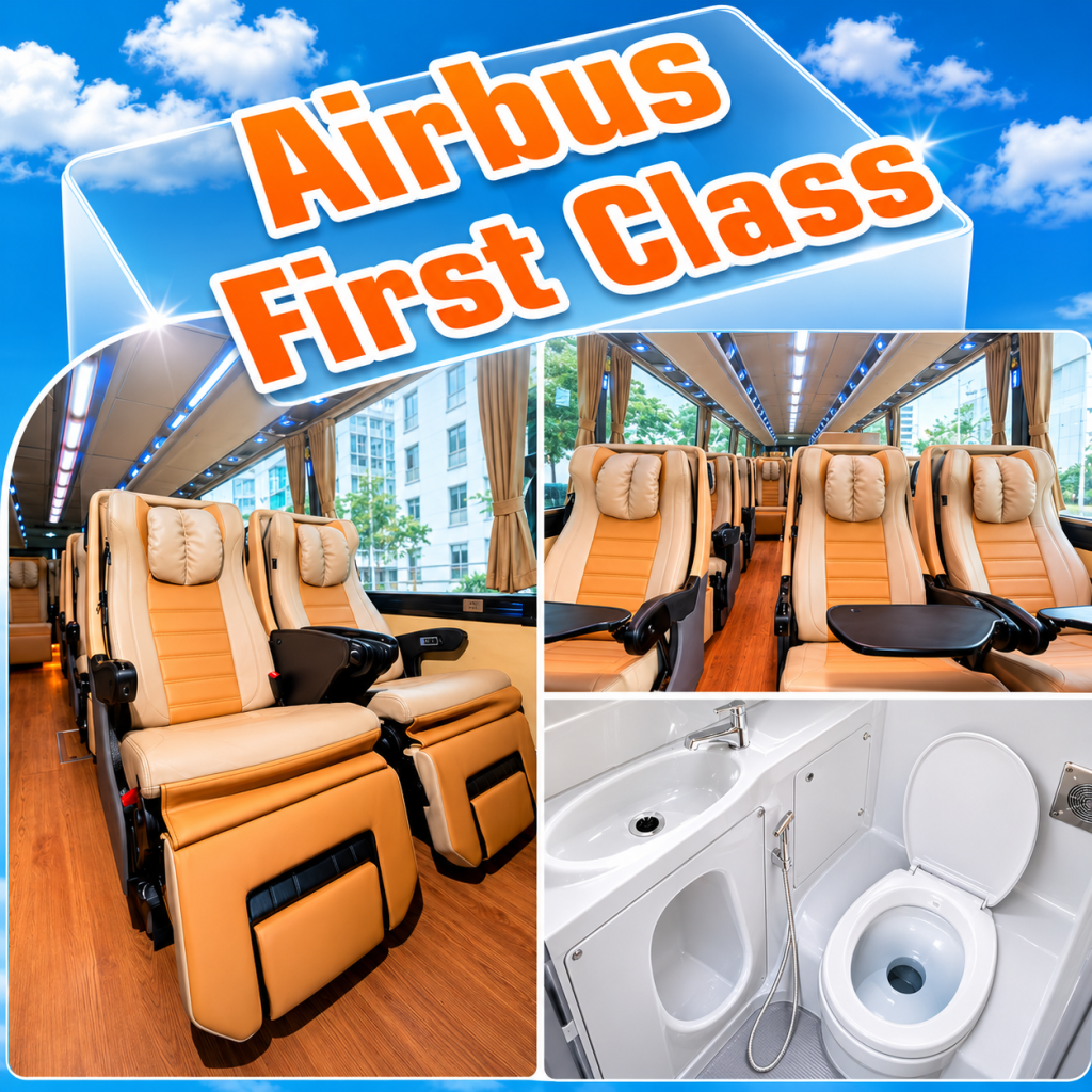 Hình ảnh xe Vet airbus express bus Campuchia 2026