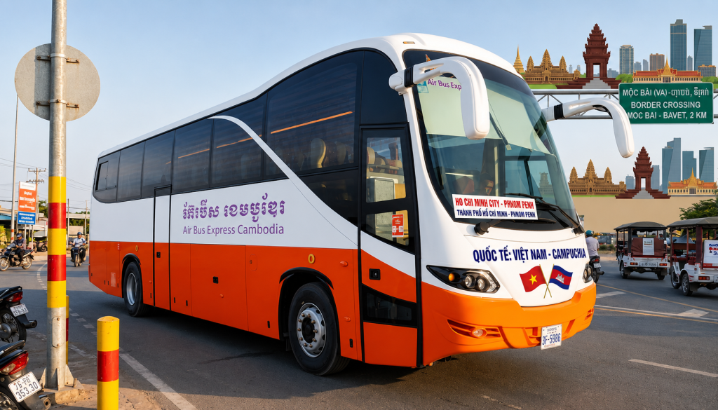 Xe đi Siem Reap từ Hồ Chí Minh 2026 VET airbus express